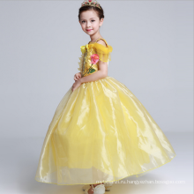 Спагетти ремень новейшую одежду для hallowmas яркий детский желтый роли сразу же костюм длинные этаж длина платья девушки